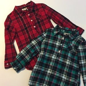 Little Girls Flannel Button Up